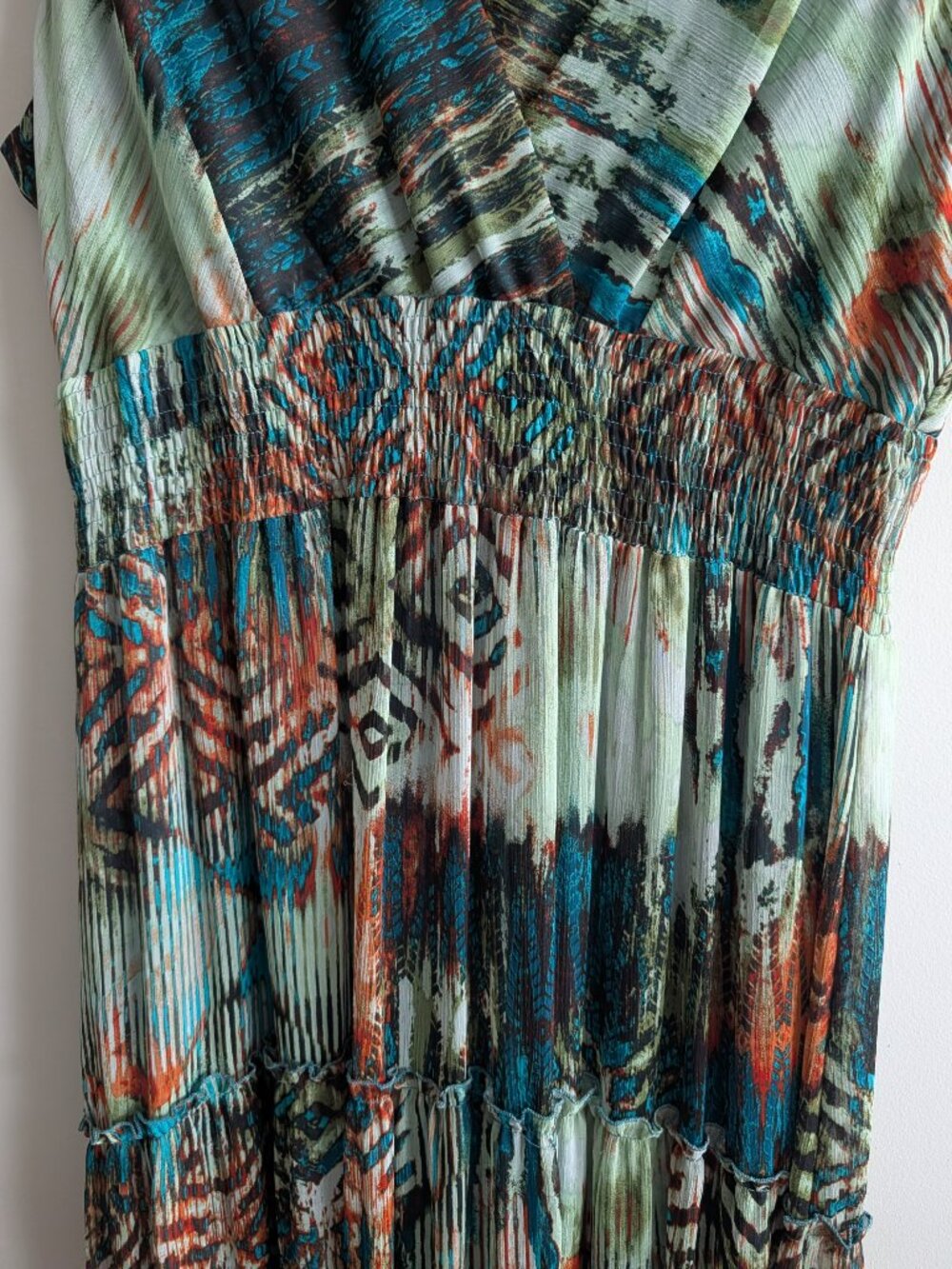 Chris McLaughlin Women Maxi Dress Size 18 Sleeveless Boho Beach Resort - Picture 4 of 7